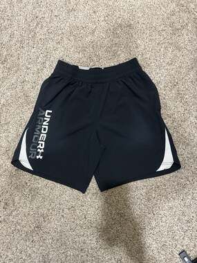 Under Armour Men's UA Woven Graphic Wordmark Shorts Black Size Medium